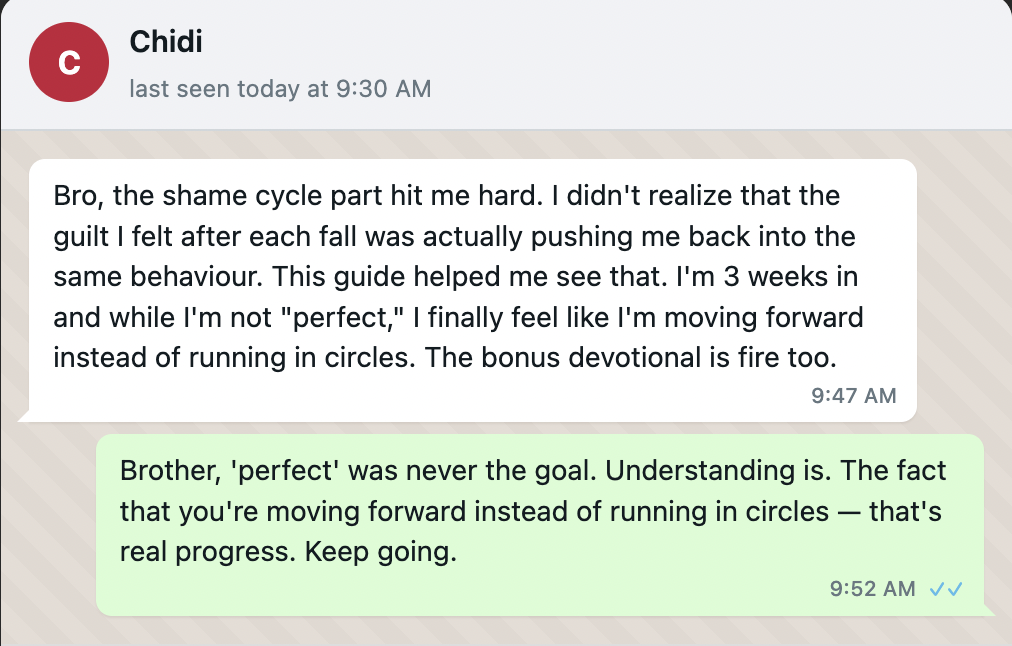 Reader message
