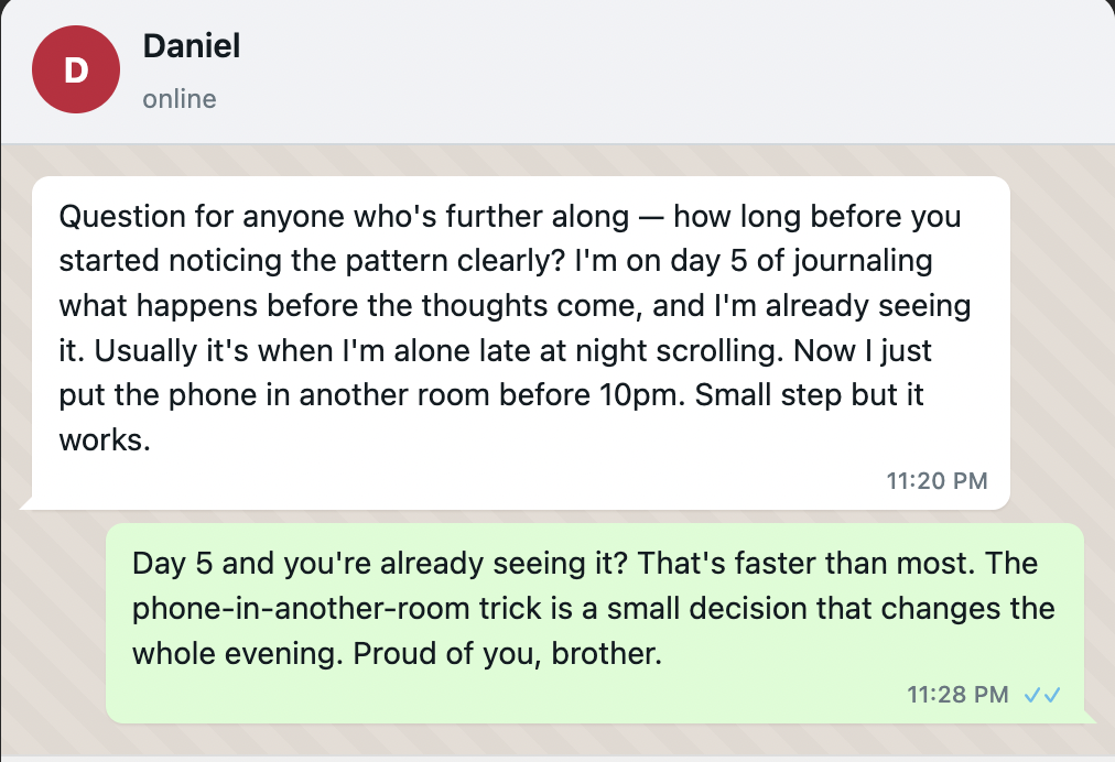 Reader message
