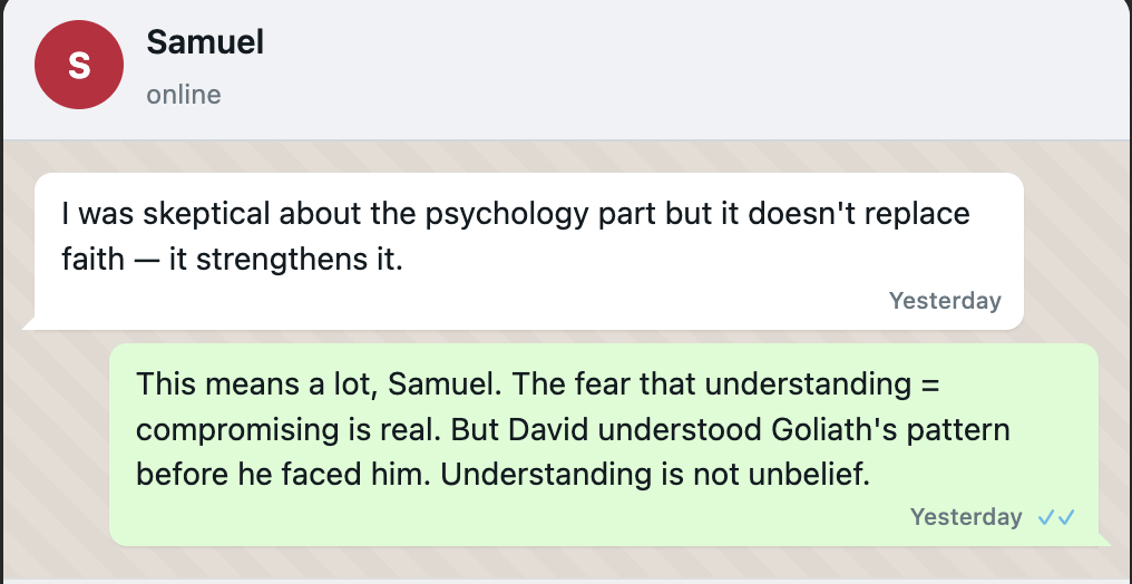 Reader message